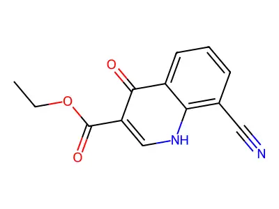Ethyl 8-cyano-4-hydroxy-3-quinolinecarboxylate structure