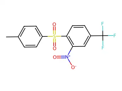 (4-Methylphenyl)[2-nitro-4-(trifluoromethyl)phenyl]dioxo-lambda~6~-sulfane structure