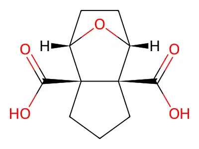 Hexahydro-4,7-epoxy-1H-indene-3a,7a-dicarboxylic acid, (3a-alpha,4-alpha,7-alpha,7a-alpha)- structure