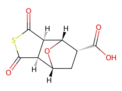 1,3-Dioxooctahydro-4,7-epoxy-2-benzothiophene-5-carboxylic acid structure