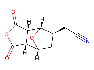 (1,3-Dioxooctahydro-4,7-epoxy-2-benzofuran-5-yl)acetonitrile structure