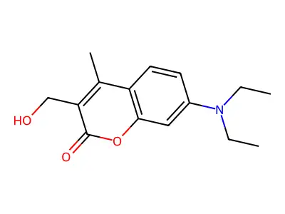7-(Diethylamino)-3-(hydroxymethyl)-4-methyl-2H-1-benzopyran-2-one structure