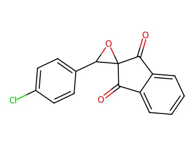 3'-(4-Chlorophenyl)spiro[indene-2,2'-oxirane]-1,3-dione structure