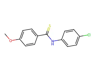 Benzenecarbothioamide, N-(4-chlorophenyl)-4-methoxy- structure