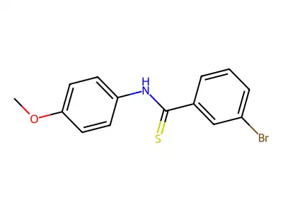 Benzenecarbothioamide, 3-bromo-N-(4-methoxyphenyl)- structure