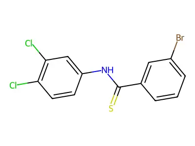 Benzenecarbothioamide, 3-bromo-N-(3,4-dichlorophenyl)- structure