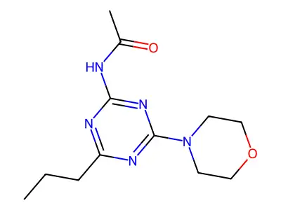 Acetamide, N-(4-(4-morpholinyl)-6-propyl-1,3,5-triazin-2-yl)- structure