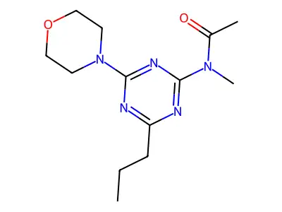 Acetamide, N-methyl-N-(4-(4-morpholinyl)-6-propyl-1,3,5-triazin-2-yl)- structure