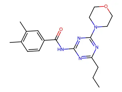 Benzamide, 3,4-dimethyl-N-(4-(4-morpholinyl)-6-propyl-1,3,5-triazin-2-yl)- structure