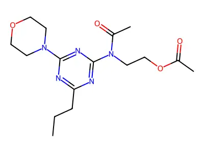Acetamide, N-(2-(acetyloxy)ethyl)-N-(4-(4-morpholinyl)-6-propyl-1,3,5-triazin-2-yl)- structure