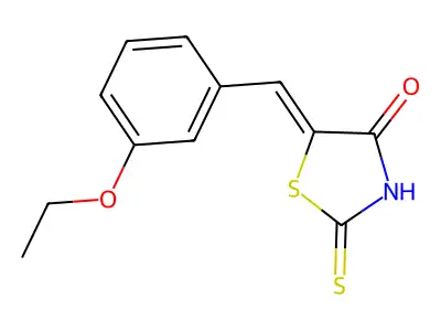 5-[(3-Ethoxyphenyl)methylidene]-2-sulfanylidene-1,3-thiazolidin-4-one structure