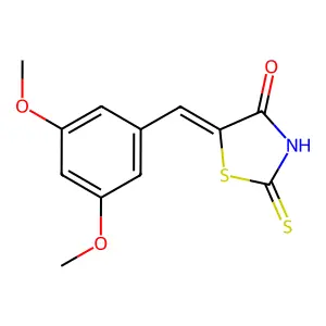 5-(3,5-Dimethoxybenzylidene)-2-thioxo-1,3-thiazolidin-4-one structure