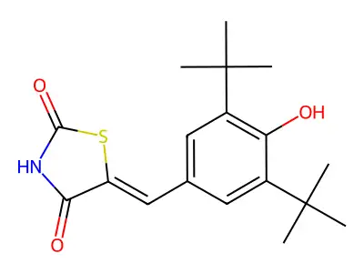 5-(3,5-Di-tert-butyl-4-hydroxyphenyl)methylene-2,4-thiazolidinedione structure