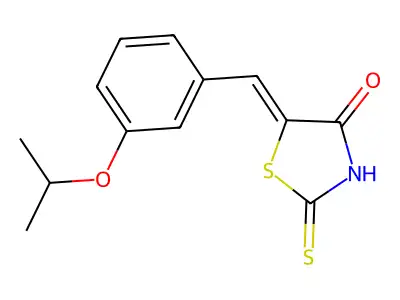 5-[(3-Propan-2-yloxyphenyl)methylidene]-2-sulfanylidene-1,3-thiazolidin-4-one structure