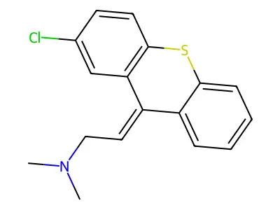 Ethanamine, 2-(2-chloro-9H-thioxanthen-9-ylidene)-N,N-dimethyl-, (E)- structure
