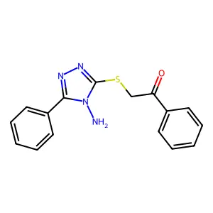 Ethanone, 2-((4-amino-5-phenyl-4H-1,2,4-triazol-3-yl)thio)-1-phenyl- structure