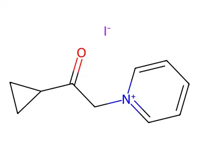 1-(2-Cyclopropyl-2-oxoethyl)pyridinium iodide structure