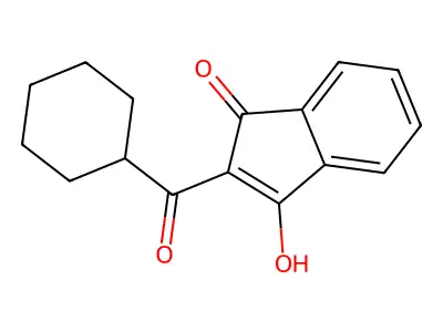 2-(Cyclohexylcarbonyl)-3-hydroxyinden-1-one structure