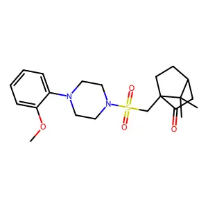 1-(((4-(2-METHOXYPHENYL)PIPERAZINYL)SULFONYL)METHYL)7,7-DIMETHYLBICYCLO[2.2.1]HEPTAN-2-ONE structure
