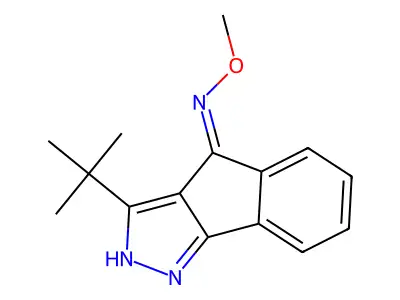 3-tert-butyl-N-methoxy-2H-indeno[1,2-c]pyrazol-4-imine structure