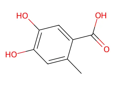 4,5-Dihydroxy-2-methylbenzoic acid structure