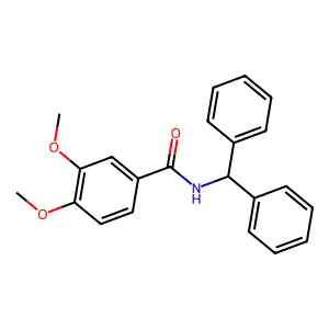 N-benzhydryl-3,4-dimethoxybenzamide structure