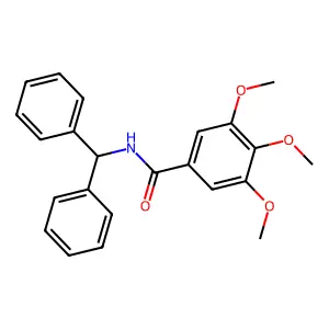 N-benzhydryl-3,4,5-trimethoxybenzamide structure
