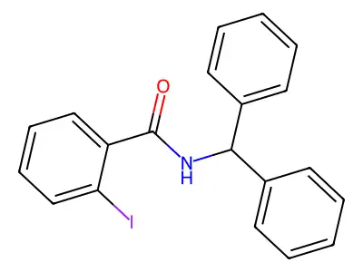 N-(diphenylmethyl)-2-iodobenzamide structure
