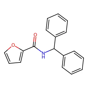 N-(diphenylmethyl)furan-2-carboxamide structure