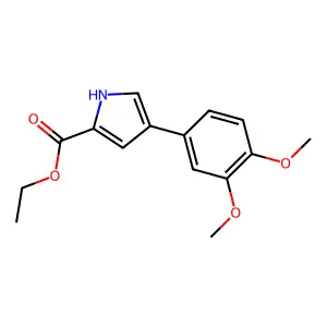 Ethyl 4-(3,4-dimethoxyphenyl)-1H-pyrrole-2-carboxylate structure