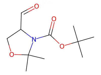 3-Boc-2,2-dimethyloxazolidine-4-carboxaldehyde, (R)-(+)- structure