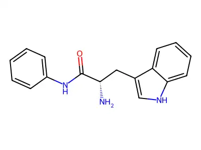 2-amino-3-(1H-indol-3-yl)-N-phenylpropanamide structure