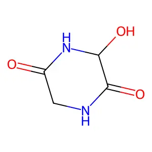 3-Hydroxypiperazine-2,5-dione structure