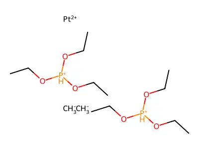 Platinum, bis(diethoxy-methylphosphine-P-)dimethyl- structure