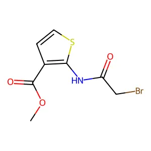 Methyl-2-bromoacetamidothiophene-3-carboxylate structure