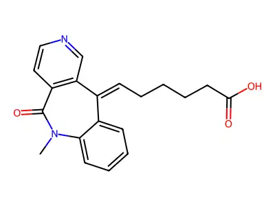 6-(6-Methyl-5-oxopyrido[4,3-c][1]benzazepin-11-ylidene)hexanoic acid structure