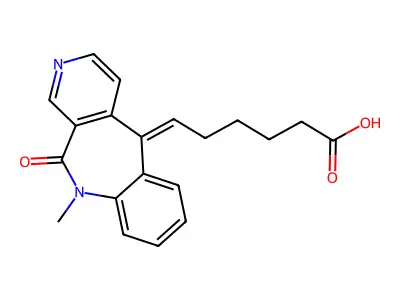 6-(6-Methyl-5-oxopyrido[3,4-c][1]benzazepin-11-ylidene)hexanoic acid structure