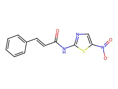 (E)-N-(5-nitro-1,3-thiazol-2-yl)-3-phenylprop-2-enamide structure