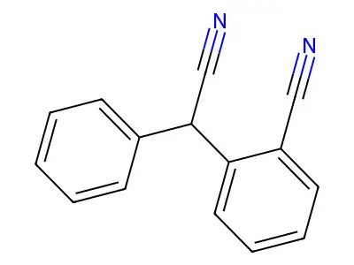 2-[Cyano(phenyl)methyl]benzenecarbonitrile structure