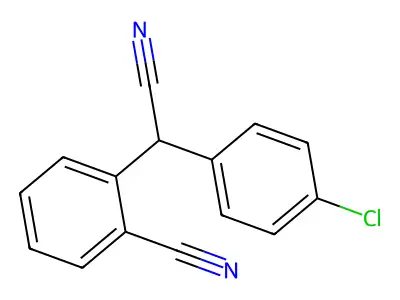 2-[(4-Chlorophenyl)(cyano)methyl]benzenecarbonitrile structure