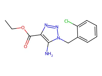 ethyl 5-amino-1-(2-chlorobenzyl)-1H-1,2,3-triazole-4-carboxylate structure
