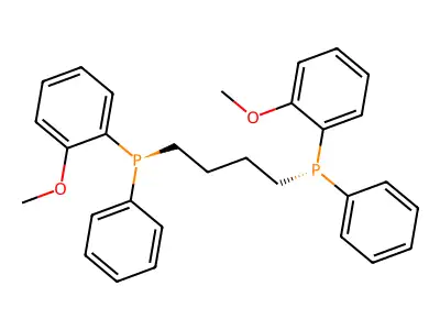 (2-Methoxyphenyl)-[4-[(2-methoxyphenyl)-phenylphosphanyl]butyl]-phenylphosphane structure