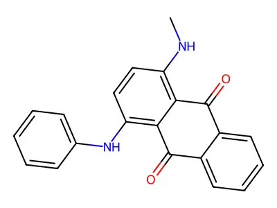 9,10-Anthracenedione, 1-(methylamino)-4-(phenylamino)- structure
