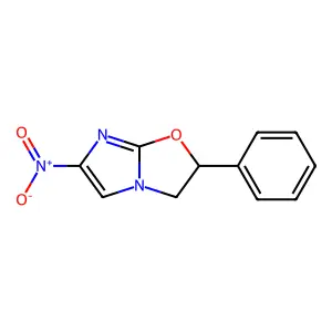6-Nitro-2-phenyl-2,3-dihydroimidazo[2,1-b][1,3]oxazole structure
