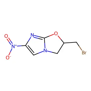 Imidazo(2,1-b)oxazole, 2-(bromomethyl)-2,3-dihydro-6-nitro- structure