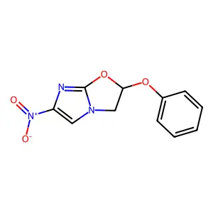 Imidazo(2,1-b)oxazole, 2,3-dihydro-6-nitro-2-(phenoxymethyl)- structure