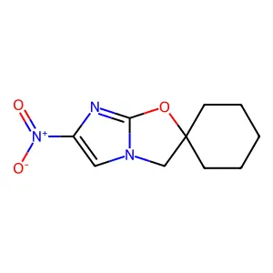 Spiro(cyclohexane-1,2'(3'H)-imidazo(2,1-b)oxazole), 6'-nitro- structure