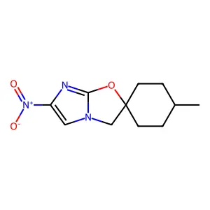 Spiro(cyclohexane-1,2'(3'H)-imidazo(2,1-b)oxazole), 4-methyl-6'-nitro- structure