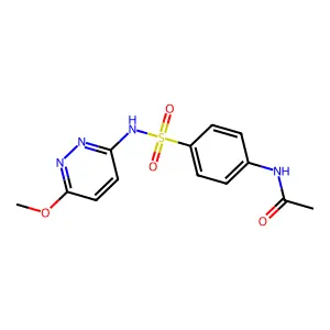 Acetylsulfamethoxypyridazine structure