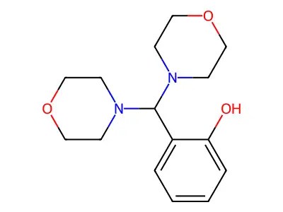 Phenol, 2-(di-4-morpholinylmethyl)- structure